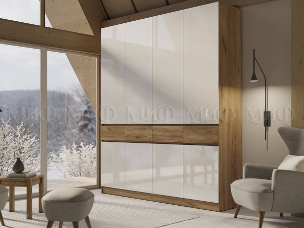 Шкаф 4-х ств Роджина (ШхВхГ): 1998х2400х520 мм